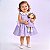 Kit Vestido e Infantil com Boneca de Pano 100% Algodão 2 Meses a 6 Anos Barbara - Imagem 3
