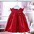 Vestido Bebê Vermelho Luxo Aplique Cereja Manga Curta 100% Algodão Mundo Nina - Imagem 4