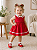 Vestido Bebê e Infantil com Cerejinha bordado na gola branca 100% Algodão - Marina - Imagem 2