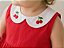 Vestido Bebê e Infantil com Cerejinha bordado na gola branca 100% Algodão - Marina - Imagem 3