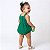 Macacão Verde Brasil Jardineira Bebê Menina Copa do Mundo 100% Algodão - Imagem 3