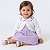Mundo Nina Vestido Bebê Menina Xadrez Lilás 100% Algodão + Bolero Plush Barbará - Imagem 1