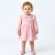 Vestido Bebê Menina Infantil Plush Rosa Manga Longa com Gola Toque Macio Frio Inverno 2 Meses ao 6 Anos - Imagem 2
