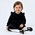 Vestido Bebê Plush Preto Luxo Festa Manga Longa Premium 2 Meses a 6 Anos - Imagem 1
