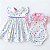 Kit 3 Peças Vestido + Jardineira + Blusinha Rosa Luxo 2 Meses a 1 Ano 100% Algodão Rebeca - Imagem 1