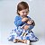 Kit Vestido Bebe Infantil 100% Algodão com Boneca de Pano 2 Meses a 6 Anos Sara - Imagem 2