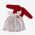 Vestido Bebê Cereja 100% Algodão com Bolero Plush 2 Meses a 6 Anos - Imagem 2