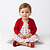 Vestido Bebê Cereja 100% Algodão com Bolero Plush 2 Meses a 6 Anos - Imagem 1