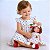 Kit Vestido Bebê Infantil Estampa Cereja com Boneca 2 Meses a 8 Anos BIBI - Imagem 2