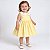 Vestido Bebê Infantil Menina Xadrez Amarelo 100% Algodão Mundo Nina 2 Meses até 8 Anos Liz - Imagem 3