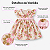 Vestido de Bebê e Infantil Menina Luxo Festa Manga Curta 100% Algodão 2 Meses a 6 Anos Iris - Imagem 4