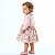 Vestido de Bebê Infantil Luxo Florido Rosa 100% Algodão com Bolero em Plush Quentinho Macio 2 Meses a 4 Anos Imperial Rosa - Imagem 3
