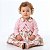 Vestido de Bebê Infantil Luxo Florido Rosa 100% Algodão com Bolero em Plush Quentinho Macio 2 Meses a 4 Anos Imperial Rosa - Imagem 1