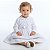 Vestido de Bebê e Infantil Branco com Bolero em Plush 100% Algodão 2 Peças 2 Meses a 4 Anos Batizado - Imagem 1