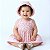 Vestido Bebe Floral Rosa com Chapéu 100% Algodão - Imagem 1