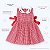 Vestido de Bebê e Infantil 100% Algodão Xadrez Vermelho 2 Meses até 6 Anos Giulia - Imagem 4