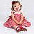 Vestido de Bebê e Infantil 100% Algodão Xadrez Vermelho 2 Meses até 6 Anos Giulia - Imagem 1