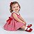 Vestido de Bebê e Infantil 100% Algodão Xadrez Vermelho 2 Meses até 6 Anos Giulia - Imagem 2