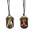 Escapulário Madeira Oval Grande com Cordão Marrom - Imagem 2