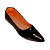 Kit 2 Pares - Sapatilha Feminina Bico Fino Conforto de Verniz Preta e Nude Pura Pose - Imagem 5