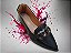 Sapatilha Feminina Mocassim Verniz Preto Corrente Ônix - Imagem 2