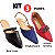 Kit 3 Sapatilha - Mocassim Corrente Vermelho - Slingback Jeans - Mule Trança Preto - Imagem 1