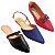 Kit 3 Sapatilha - Mocassim Corrente Vermelho - Slingback Jeans - Mule Trança Preto - Imagem 2