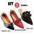 Kit 3 Sapatilha Feminina Listra Marinho - Mocassim Corrente Vermelho - Mule Lação Pto - Imagem 2