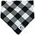 Bandana Xadrez Preta e Branca para cachorro ou gato - Imagem 1
