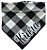 Bandana Xadrez Preta e Branca com Nome Personalizado - Imagem 2
