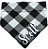 Bandana Xadrez Preta e Branca com Nome Personalizado - Imagem 1