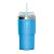 Copo Térmico Big T Com Canudo Tupperware Azul Claro 630ml - Imagem 1