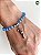 Pulseira de Iemanjá – Miçangas Jablonex Azul e Transparente com Pingente | Umbanda e Candomblé - Imagem 1