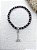 Pulseira de Pombogira – Miçangas Jablonex Preto e Lilás com Pingente Tridente Prateado ou Dourado | Umbanda e Candomblé - Imagem 1