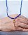 Colar de Miçangas de Ogum Azul Vidrado com Pingente Alfange Dourado – 40 cm - Imagem 1
