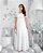 Vestido longo Branco com botões frontais com saia três marias e faixa na cintura - Imagem 2