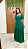 Vestido longo com decote quadrado e lastex na cintura - Imagem 1