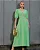 Vestido Longo Verde com detalhes bordados e rendados - Imagem 1