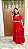 Vestido vermelho longo com cinto - Imagem 1