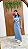 Vestido Midi  azul em algodão com abertura nas laterais - Imagem 1
