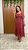 Vestido Rosa Antigo, com Mangas Bufantes e Frente Plissada - Imagem 1