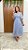 Vestido Azul com Mangas Bufantes/Princesa, e Plissado Azul - Imagem 1