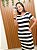 Vestido midi listrado preto e branco - Imagem 1