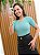 Blusa canelada verde-água - Imagem 1