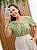 Blusa verde oliva com laço na gola - Imagem 1