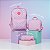Kit Mochila Feminina Margaridas Rosa com Lancheira e Estojo - Imagem 1