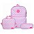 Kit Mochila Feminina Margaridas Rosa com Lancheira e Estojo - Imagem 2