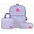 Kit Mochila Feminina Margaridas Lilás com Lancheira e Estojo - Imagem 2