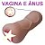 Masturbador Masculino Vagina e Ânus 16cm - Imagem 1