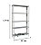 Estante De Aço Multiuso 175x92x27,5 com 5 Prateleiras Cinza - Imagem 3